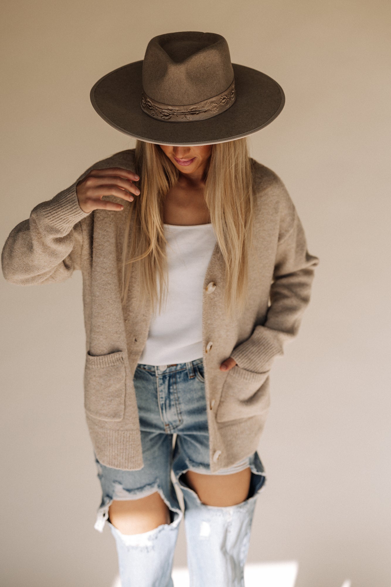 Button Down Cardigan Top