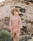 Long sleeve cotton dress