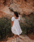 White Floral Dress