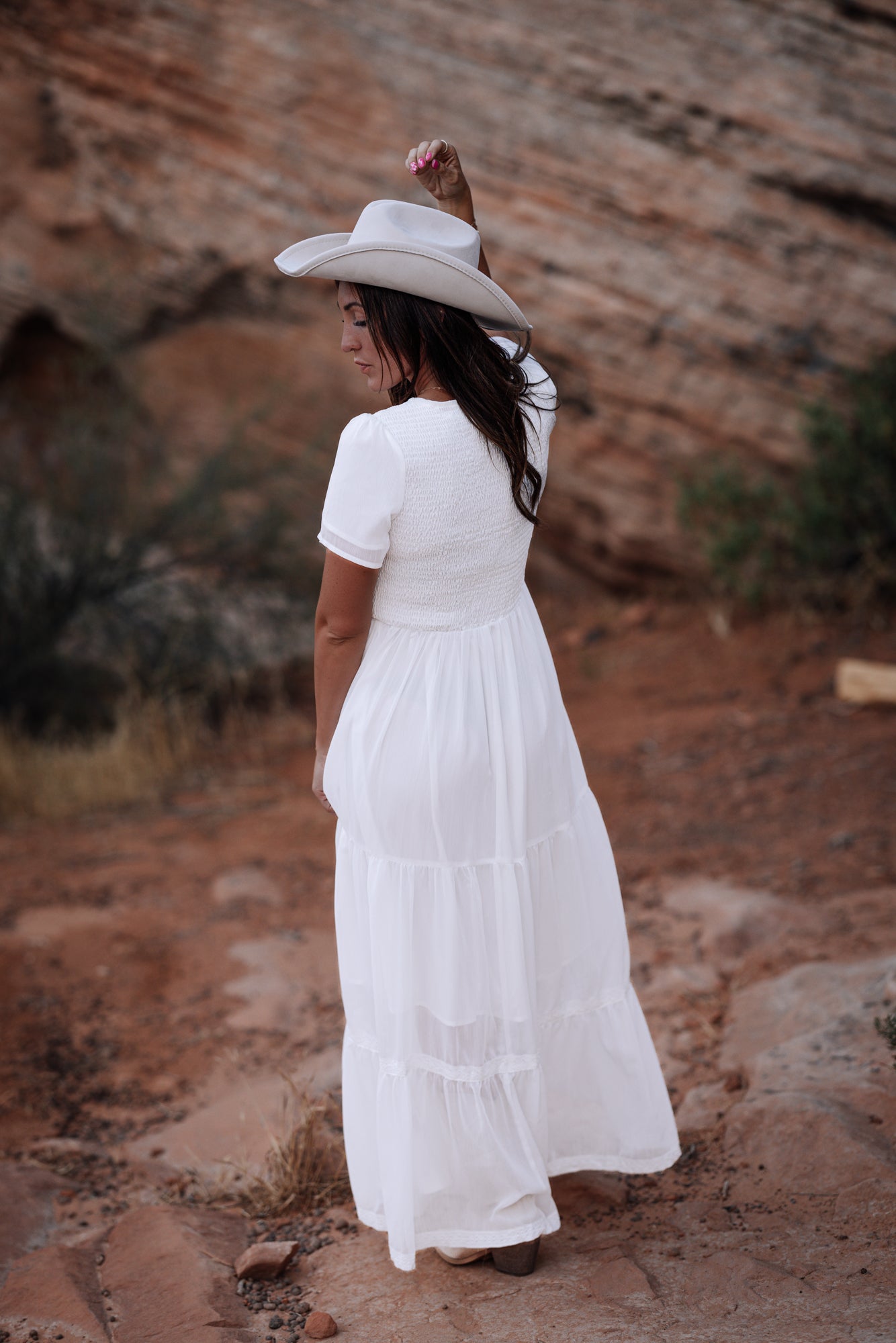 White Boho Maxi Dress