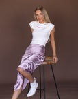 Women's Midi Silk Skirt