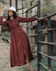 Red maxi dress