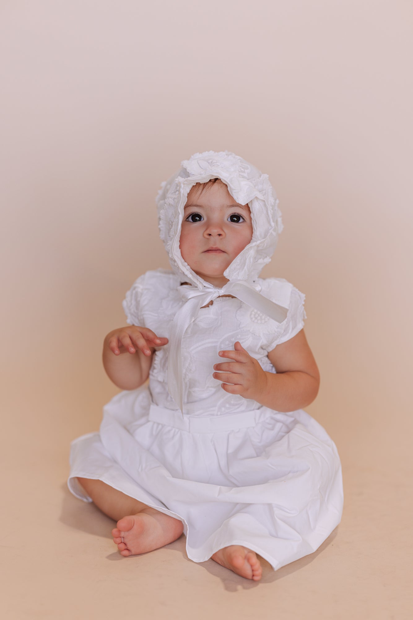 baby blessing dress wtih bonnet