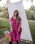 Rasperry maxi dress