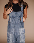 Denim overalls women's clothing