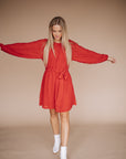 Red Mini Holiday Dress