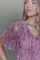 Pink Lace Midi Dress