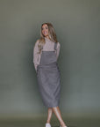 Bonnie Overall Dress in Brown