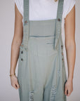 Frankie Denim Overalls in Sage