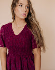 Tayla Dress in Maroon