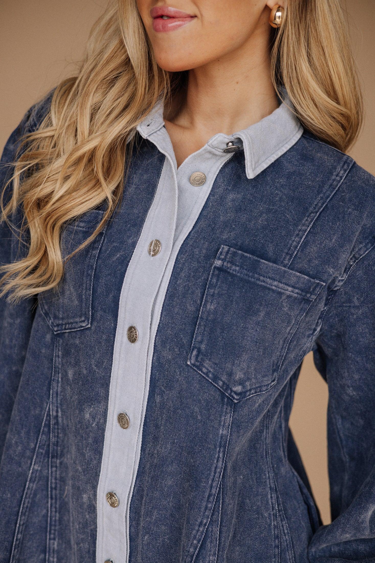 Alexa Long Sleeve Denim Dress