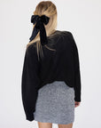 Mable Round Neck Dolman Sleeve Cropped Sweater