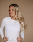 Nova Long Sleeve Top In White - Preorder