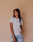 Amber Bamboo Top in Heather Gray