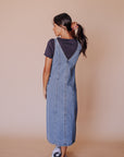 Denim overall dress