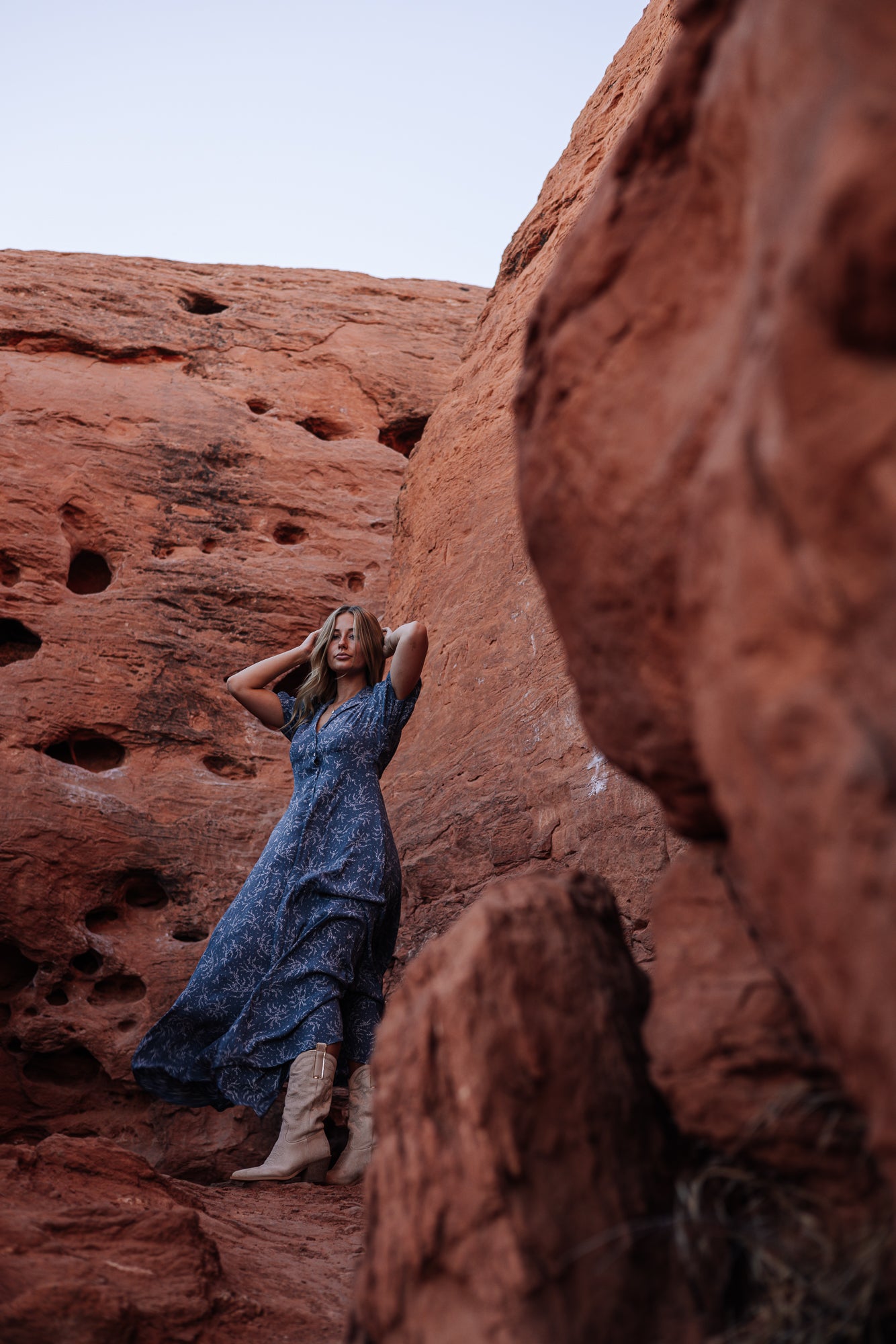 Blue fall dress