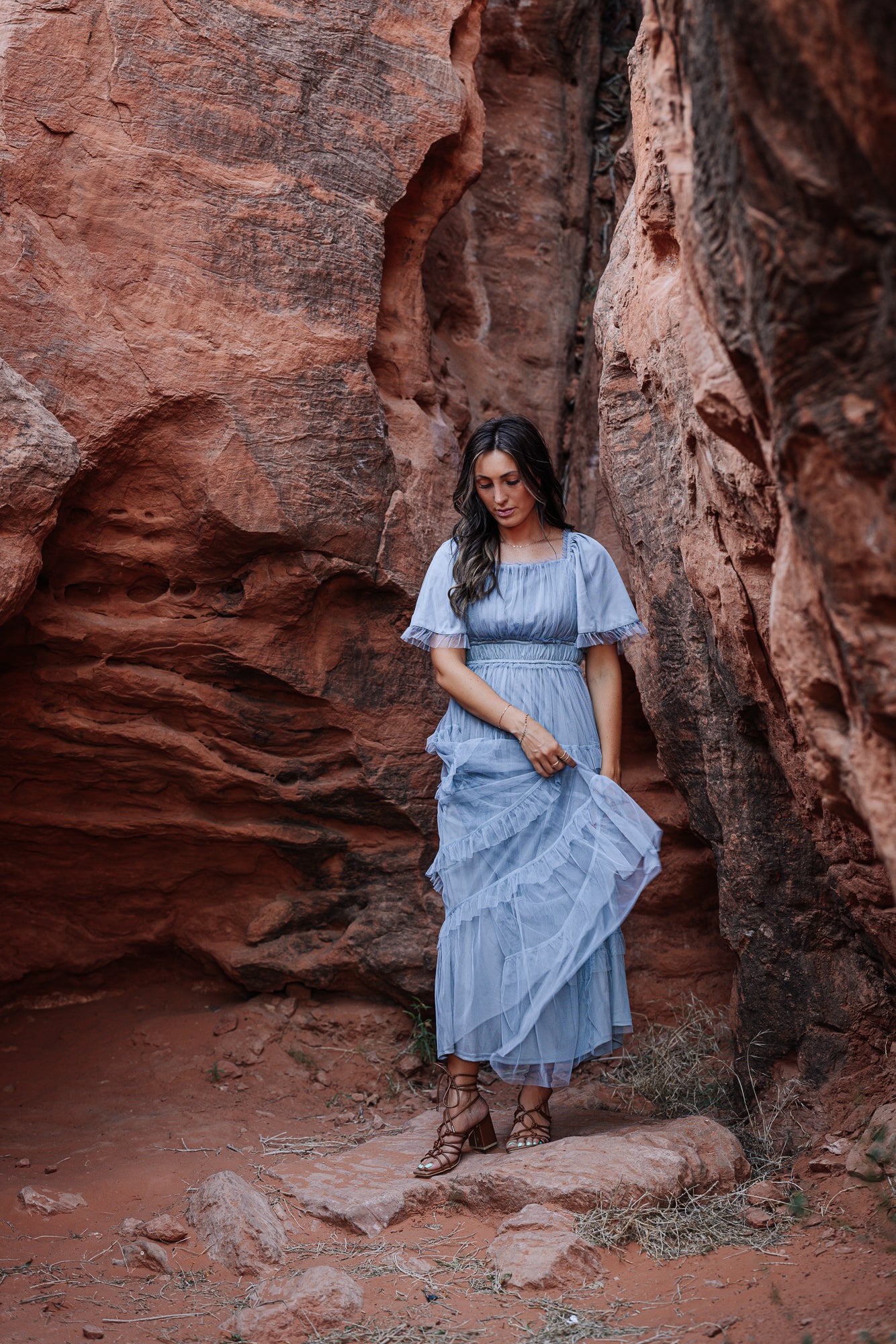 Blue bridesmaid dress