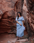 Blue bridesmaid dress