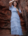 Mia Dress in Dusty Blue