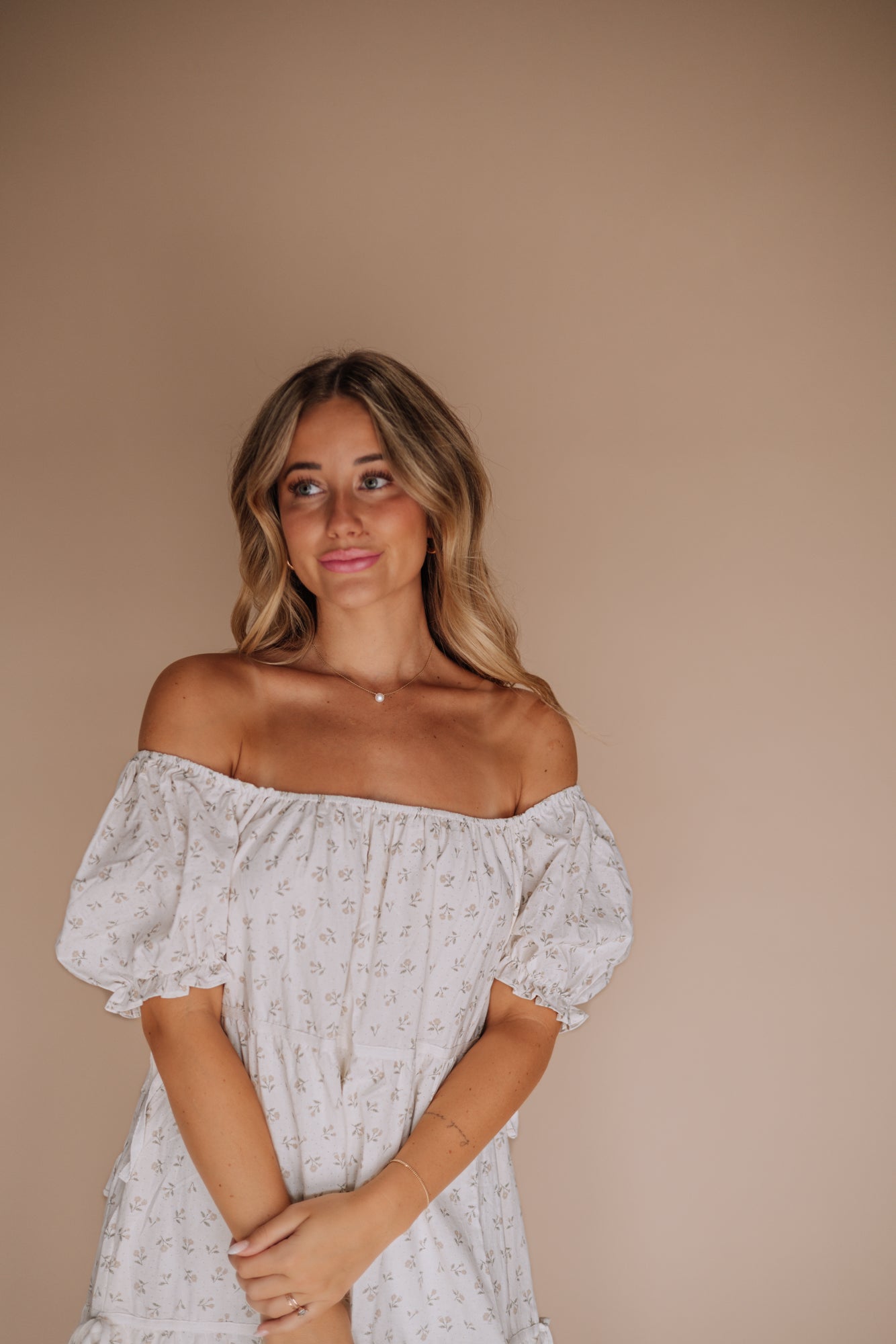 White Off The Shoulder Dress