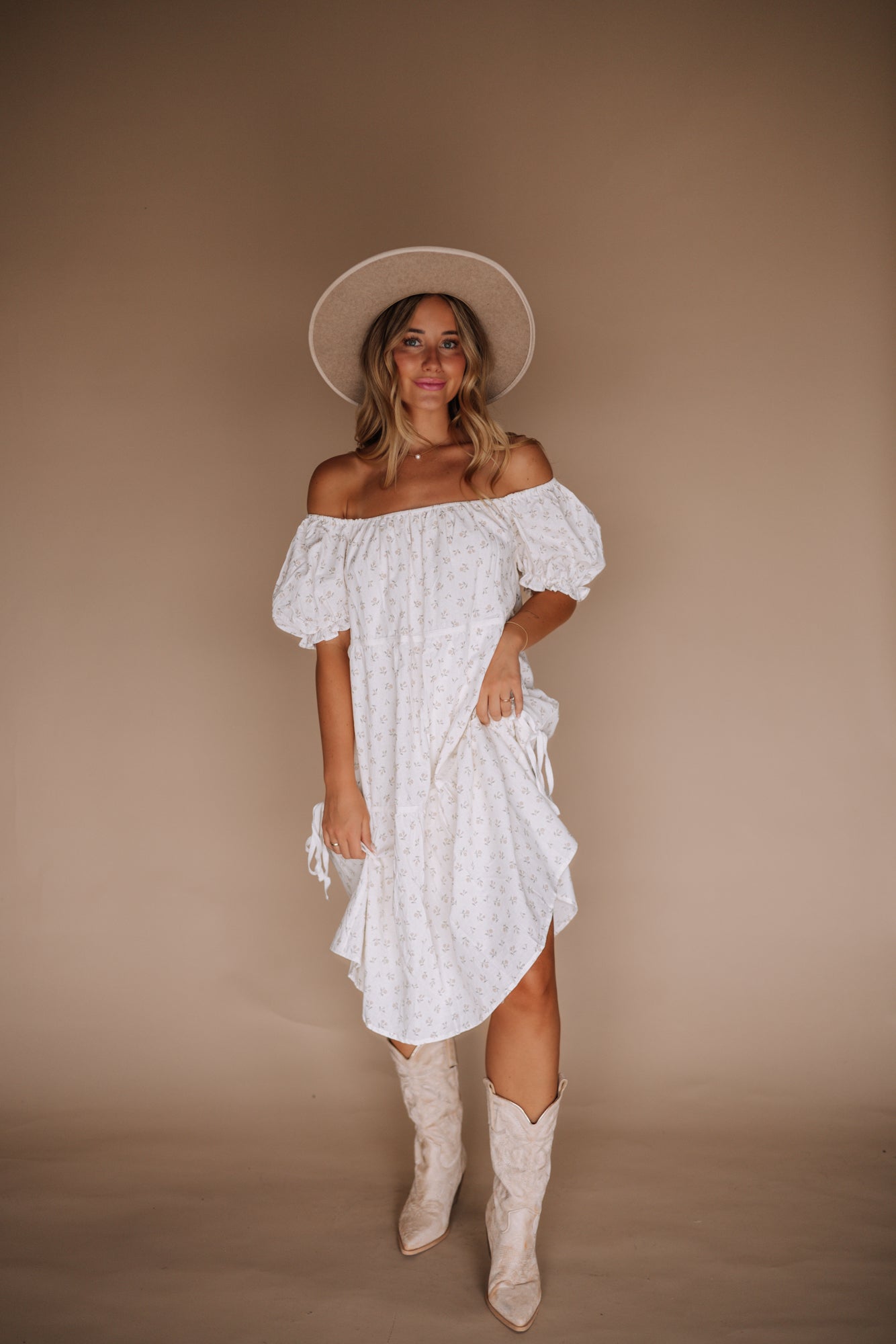 Off Shoulder White Dress