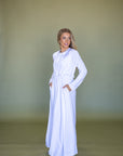 White Long Sleeved Dress