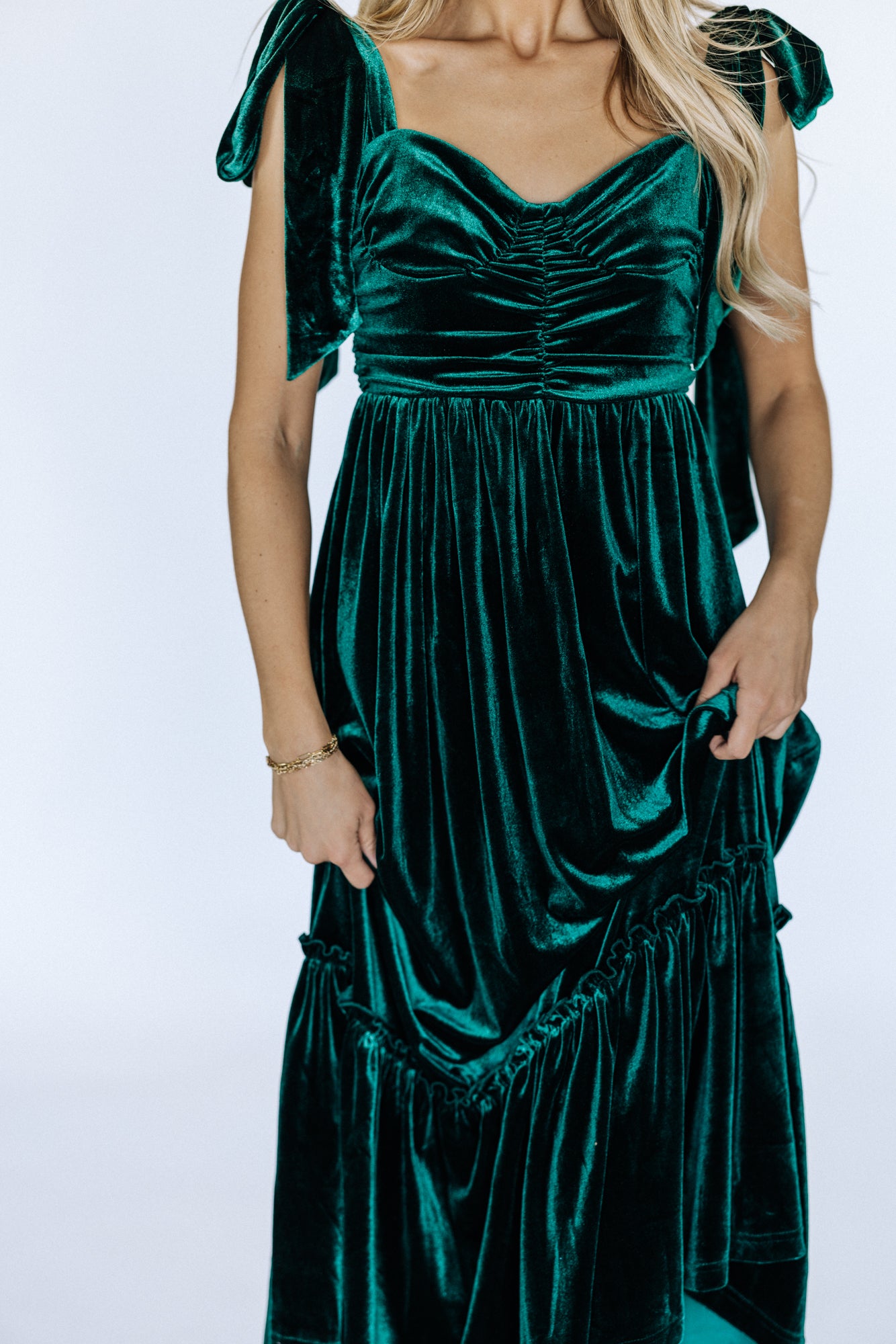 Velvet Green Dress