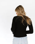 Karli Long Sleeve Top in Black