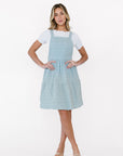 Shay Overall Dress in Light Blue