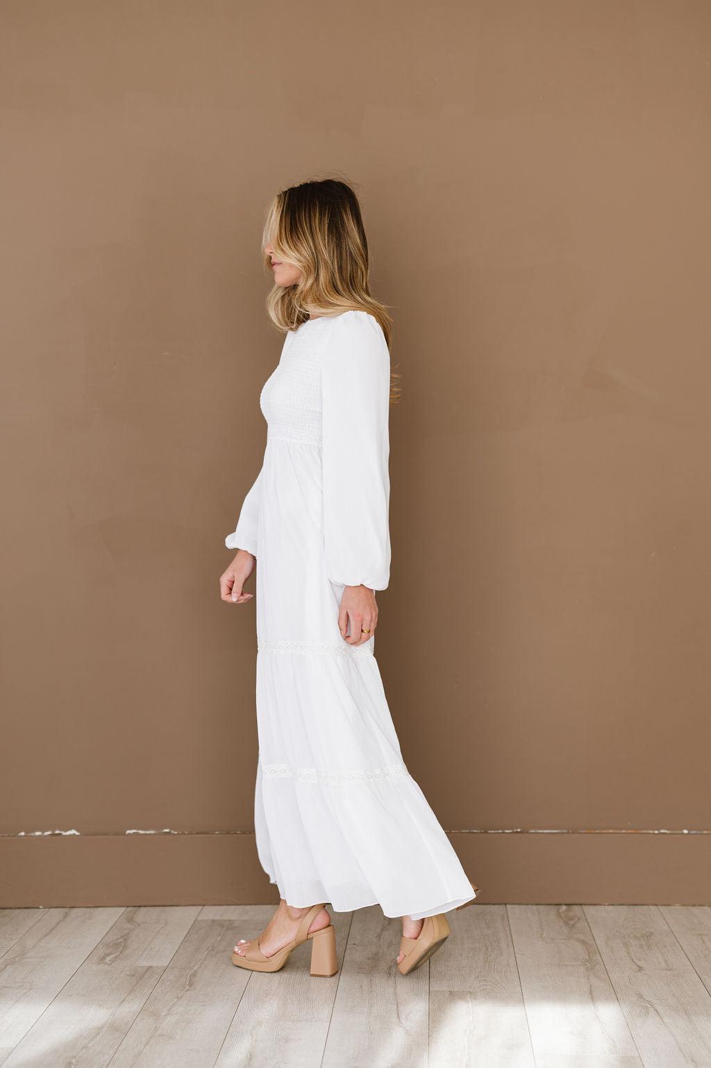 Modest White Dress – FEHRNVI