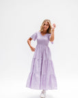 lilac purple maxi maternity dress