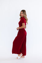 Fehrnvi jumpsuit in burgundy