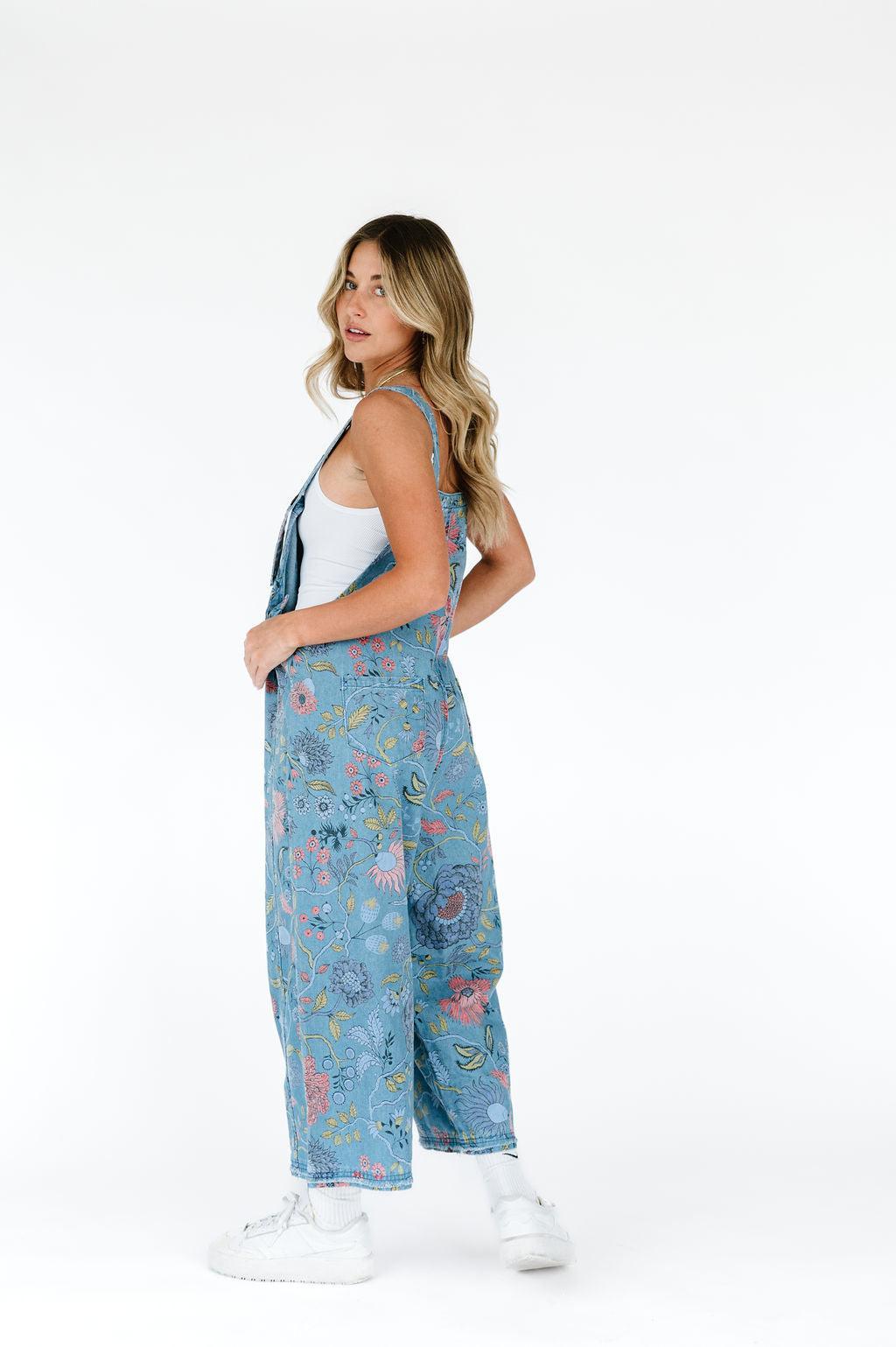 Floral Jean buy overalls