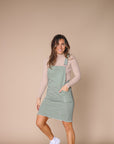 Jovi Overall Dress in Green