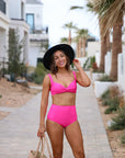 Take a Dip High-Rise Bikini in Pink