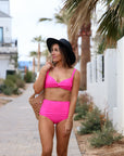 Take a Dip High-Rise Bikini in Pink