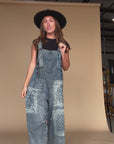 Frankie Printed Denim Overalls