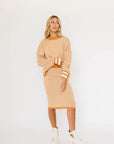 Harper Sweater Skirt Set in Rust