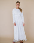 White Long Sleeve Maxi Dress