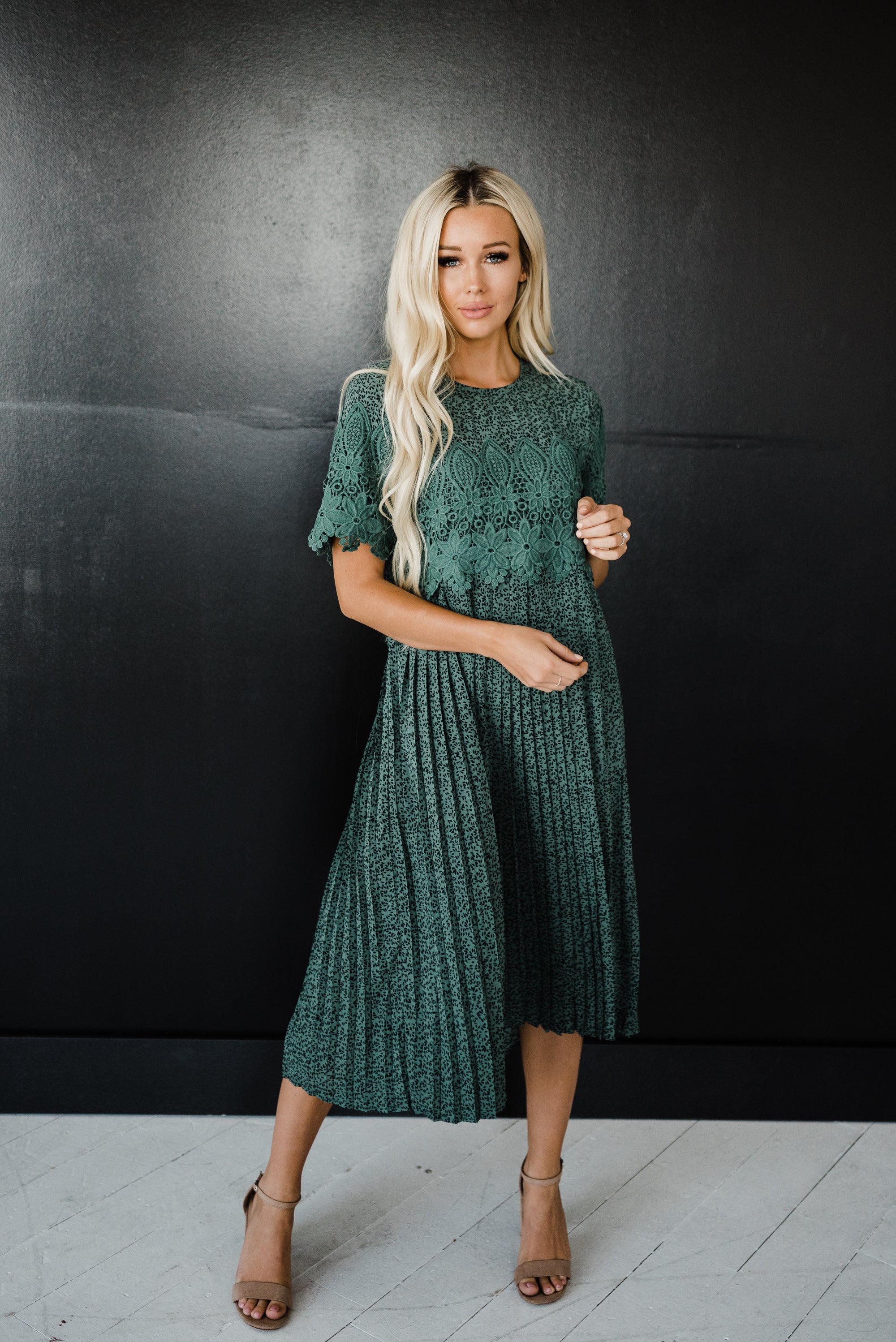 Hunter green dress